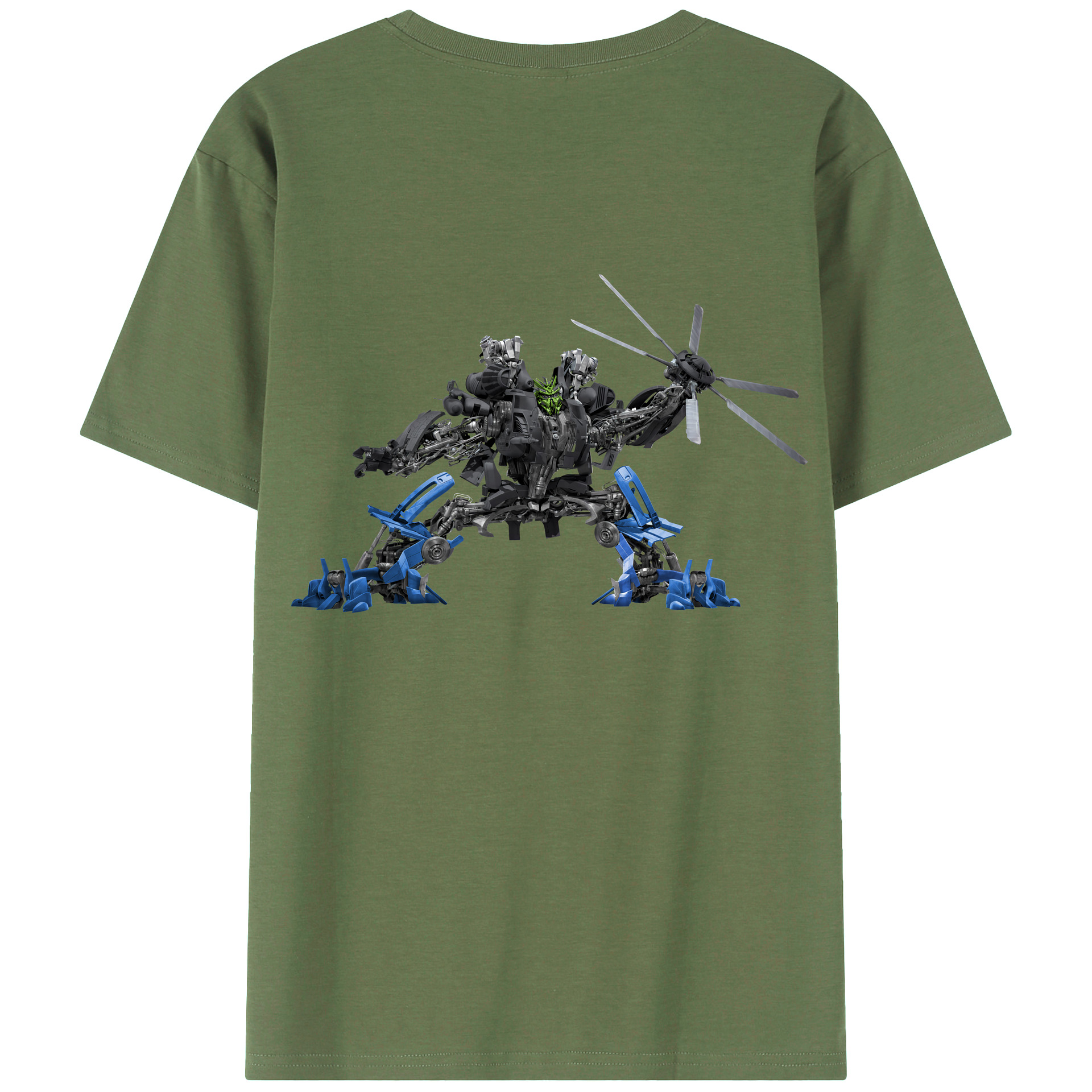 （画像用） Transformers トランスフォーマー 綿100％ メンズ半袖Tシャツ（バックプリント） 通気性